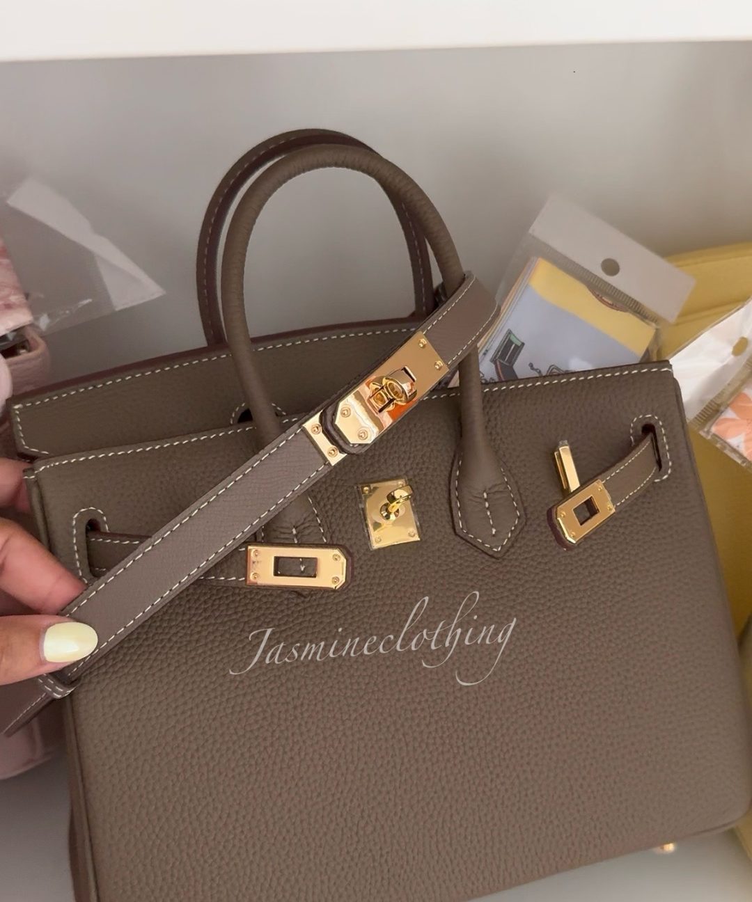 CEINTURE TAUPE GOLD