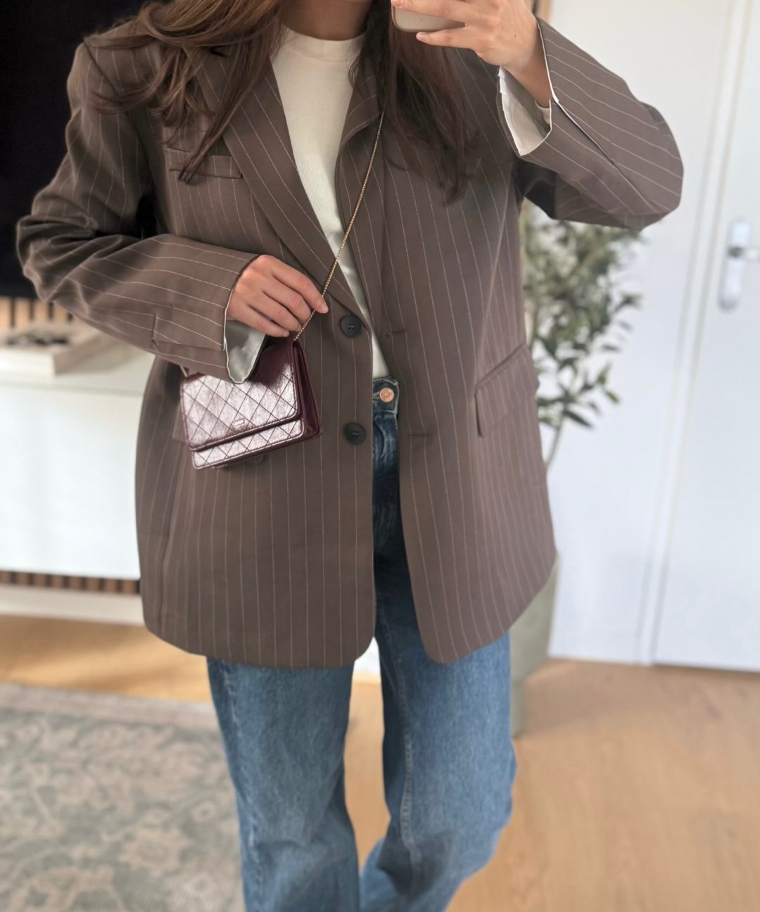 BLAZER MARRON RAYURES