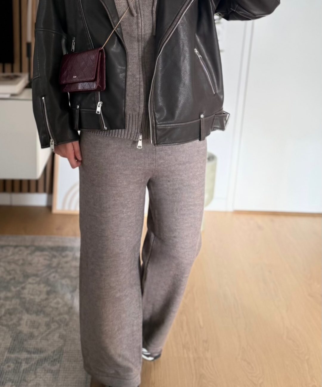 Ensemble maille taupe